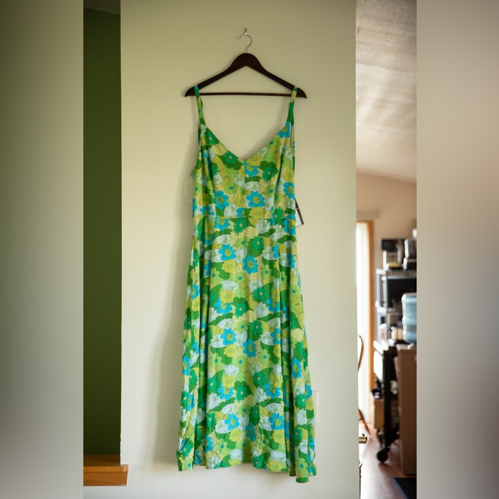 Modcloth Bright and Beautiful Jayleen Floral Palm Dress